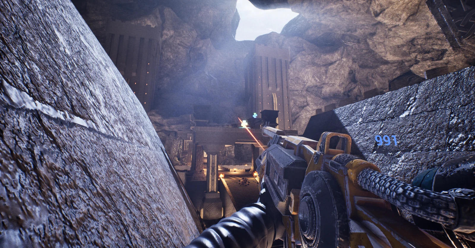 FPSCore cavern arena gameplay